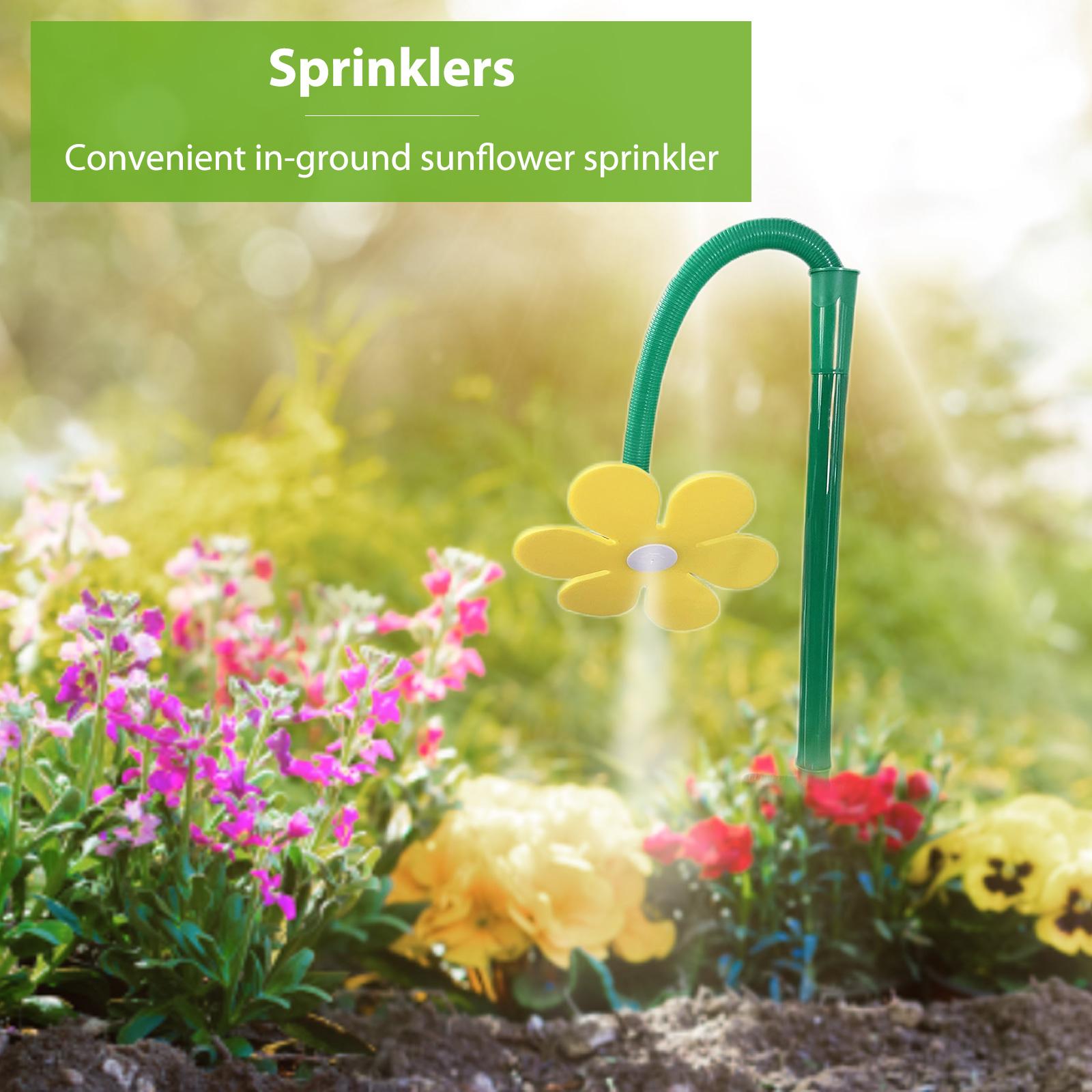 Flower Shaped Dancing Sprinklers Funny Lawn Watering Crazy Decoration Water Spray Tools for Garden bianco