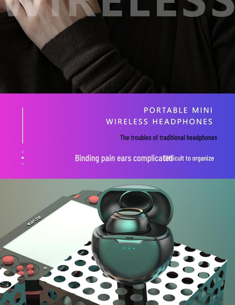 Wireless Bluetooth In-Ear Earbuds with Super Long Battery Life