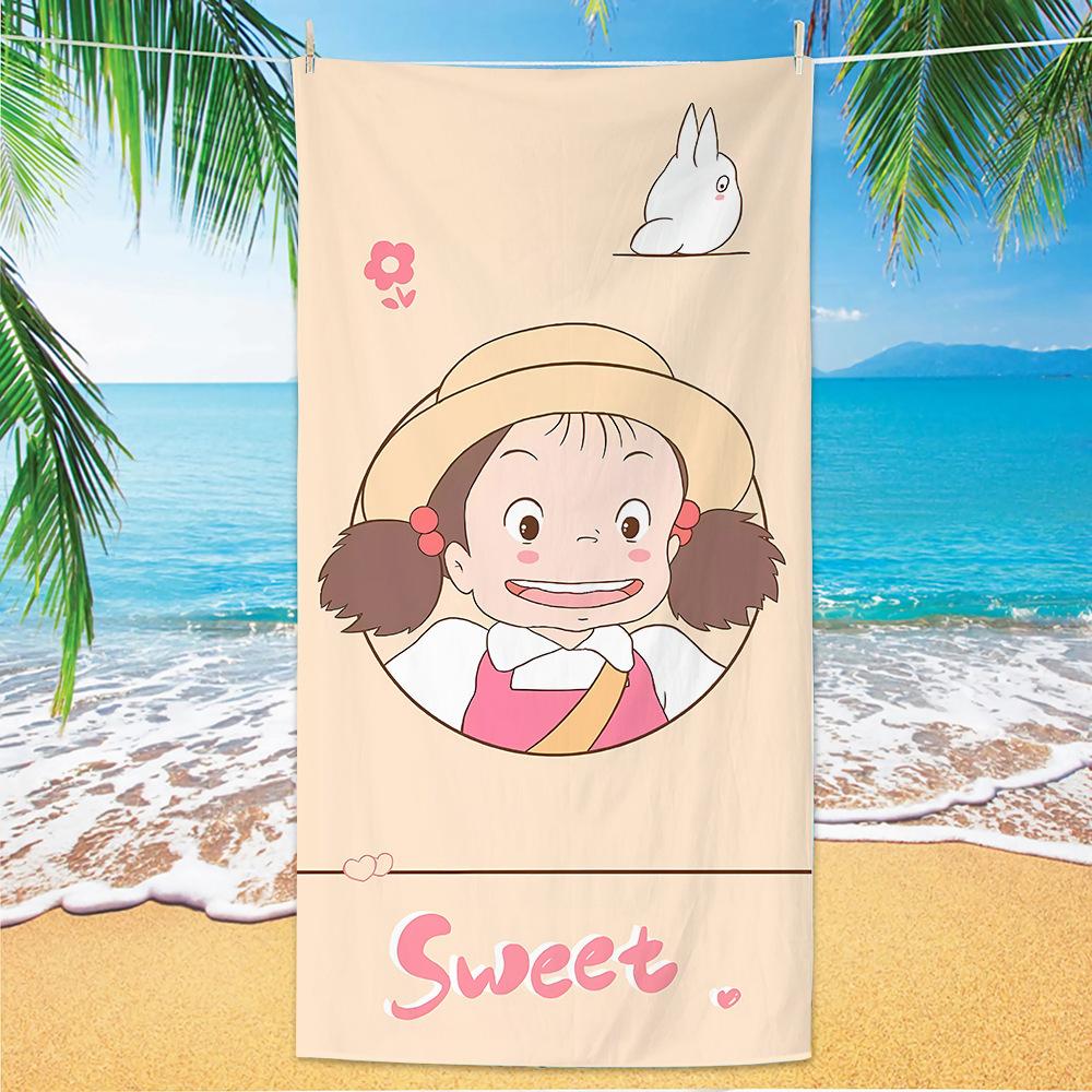 Send Cartoon Animation Chinchilla Beach Towel Microfiber Digital Printing Quick-Drying Beach Towel