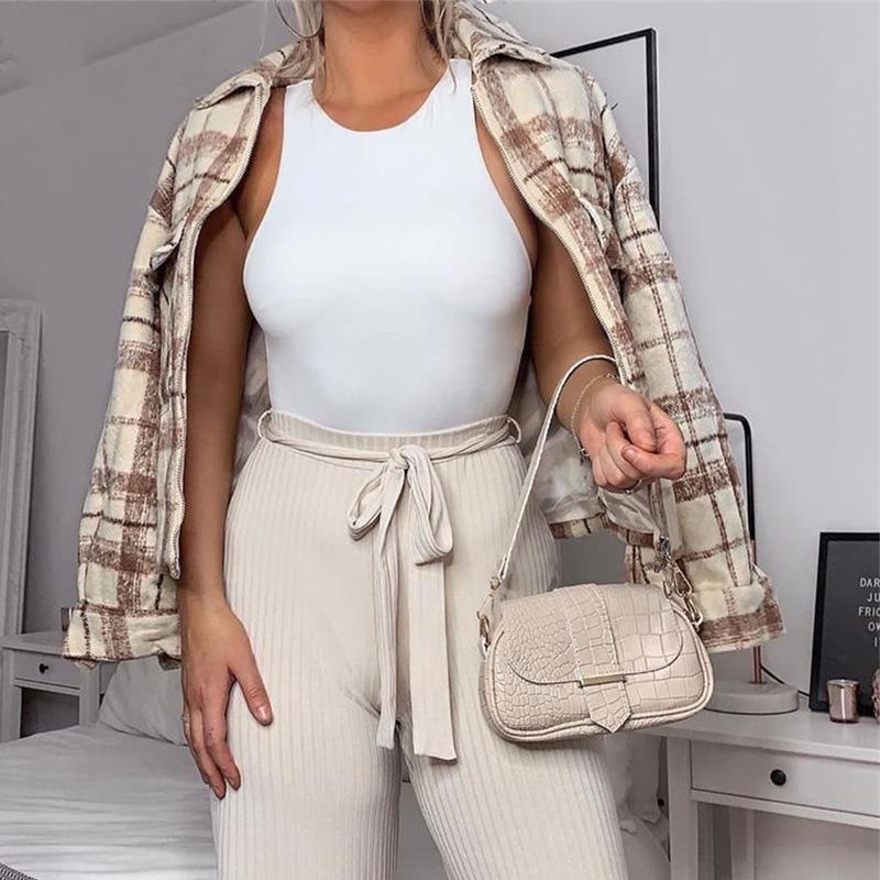 2023 European & American Style Women's Solid Color One-Shoulder Sleeveless Sexy Jumpsuit