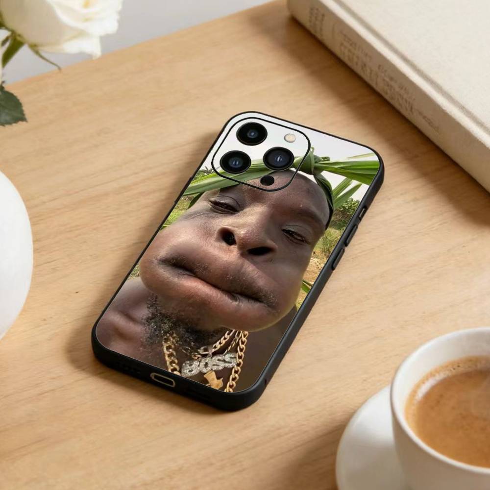 Humorous Ugly Man Funny Phone Case For iPhone 16,15,14,13,12,17,Pro Max,Plus Silicone Black Case