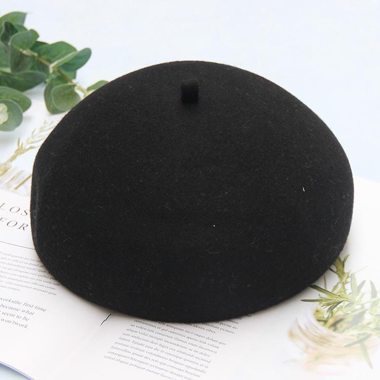 

Осенне-зимний шерстяной берет женский британский повседневный шляпа художника фетровая шляпа Adjustable