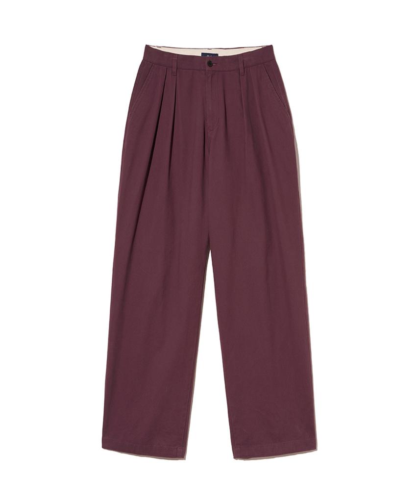 YALE Premium Vintage Two-Tuck Wide Chino Pants_Purple