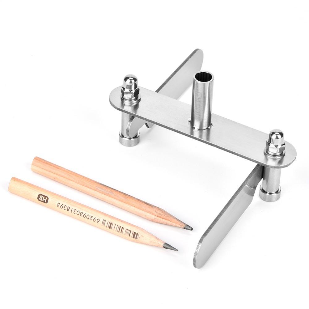 3pcs Stainless Steel Woodworking Center Finder Wood Center Finding Marker Silver Centering Tool Center Line Scriber Woodworking