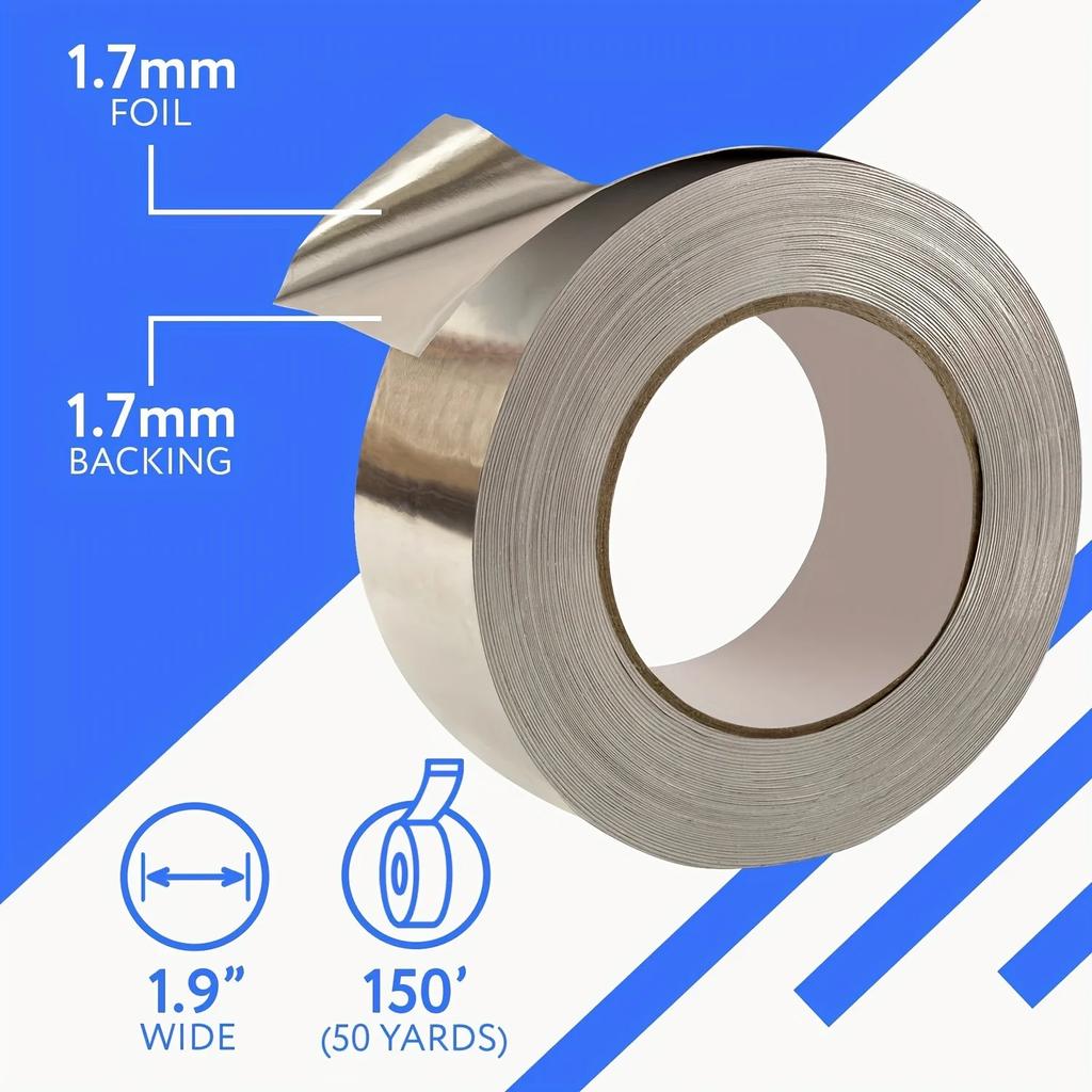 Hitzebeständiges Aluminiumfolienband 0,1 mm dick Rauchabzugsrohrabdichtung Küchenisolierung Aluminiumfolienband