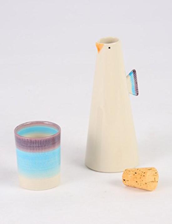 Saikai Pottery Hasami Ware tori Bottle White 13315 H.Craft