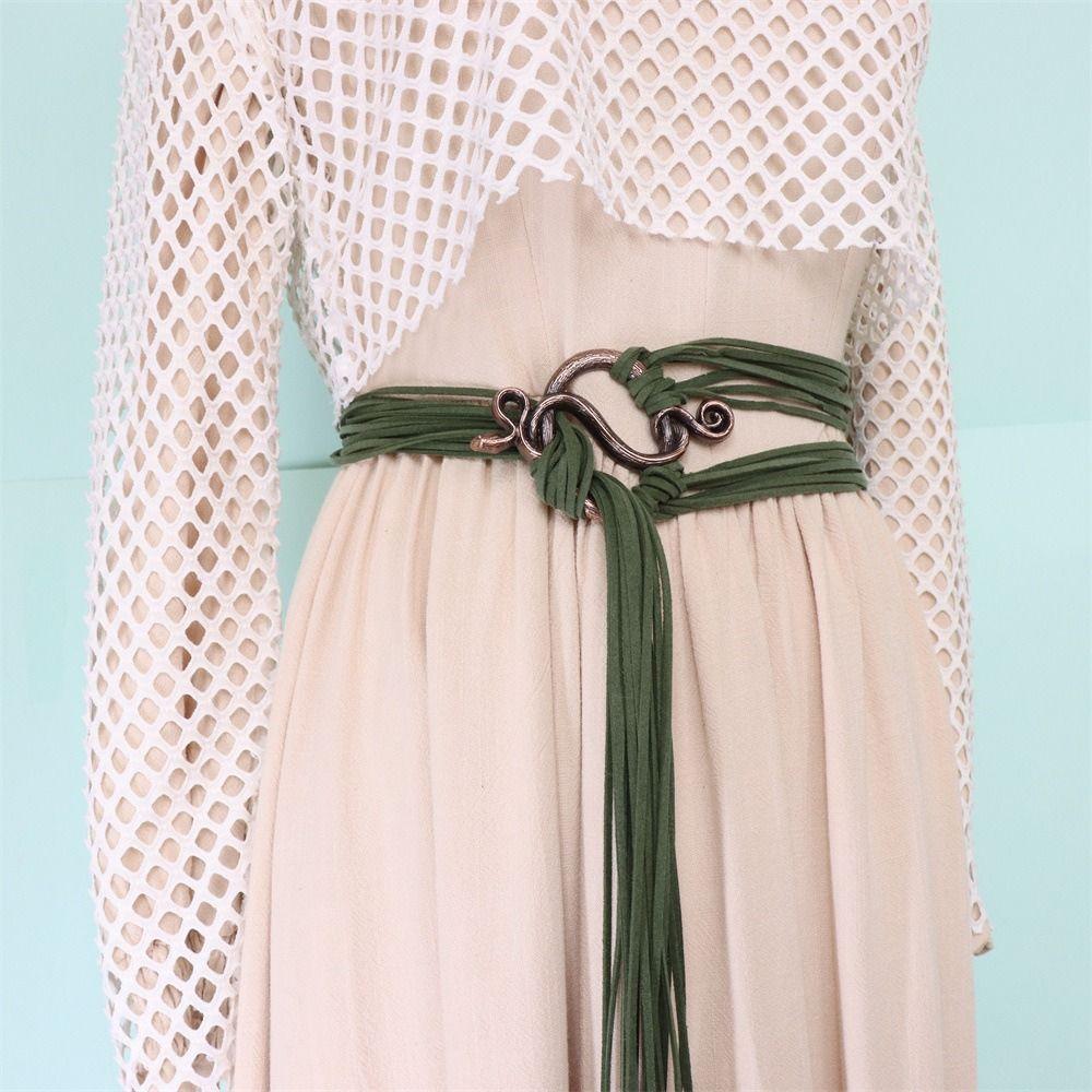 PU Leather, Metal Rope Ring Knotted Belt Decoration Viking Crossbody Chain  Witch Outfit