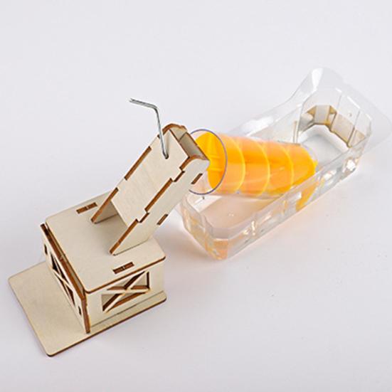 DIY Archimédův šroub Zvedák vody Dřevěná STEM Vědecká sada pro děti Ruční klika Model hydraulického inženýrství Vzdělávací fyzikální experiment