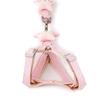 Dog Harness Leash Adjustable Comfortable Handle Safe Pet Vest with Traction Rope for Cat Walking Pink 1.5x120cm