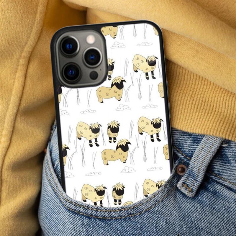Cute Sheep Soft Phone Case for iPhone 17 Air 16e Pro Max 15 Pro 13 14 Plus 11 12 MagSafe Magnetic Coque