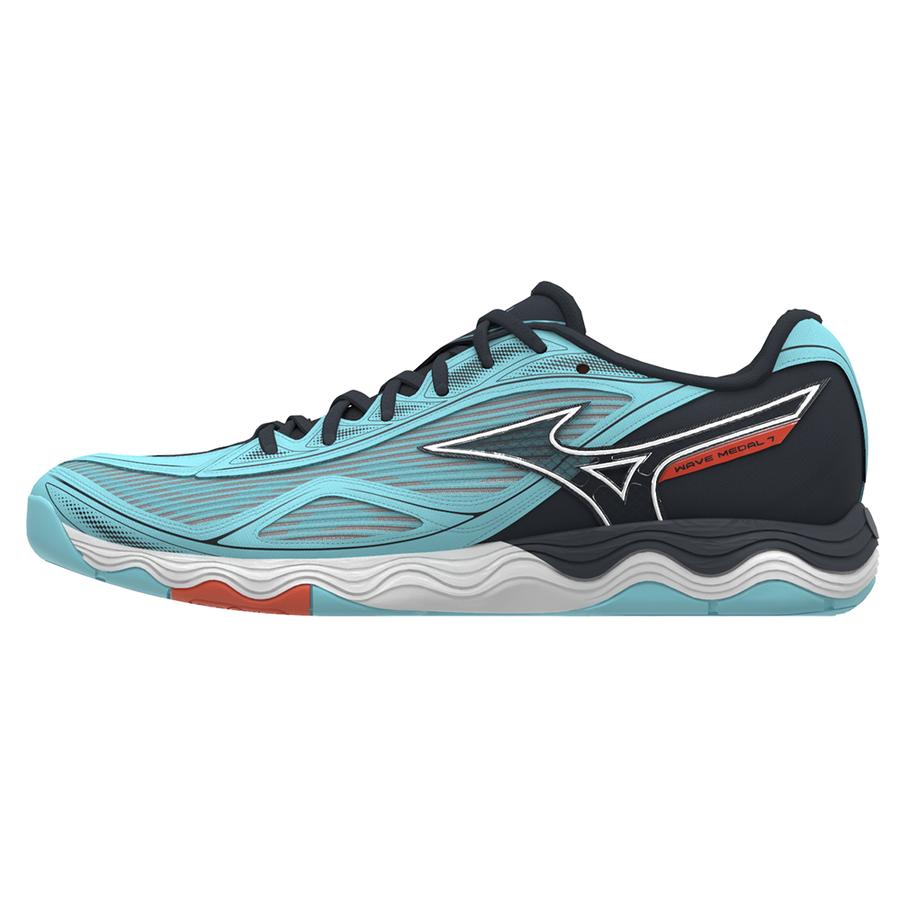 Mizuno Wave Medal 7 Turquoise Blue Soleil Unisex 81GA231504 39
