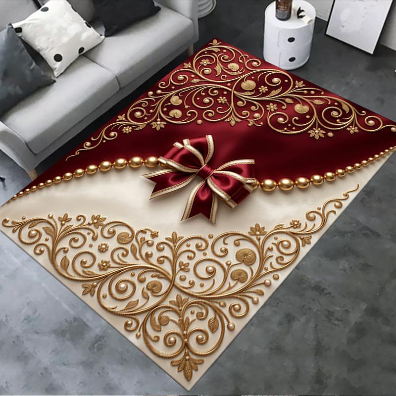 2025 New Gorgeous bow Carpet Rug for Living Room Bedroom Home Sofa Decoration,Kids play Non-slip Floor Mat