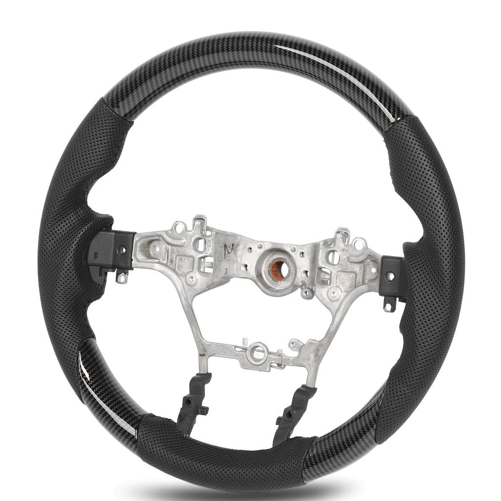 Hydro Dip Steering Wheel Perforated Leather 3 Section Type Replacement For Hilux AN110 AN120 AN130 2015 to 2023 Carbon