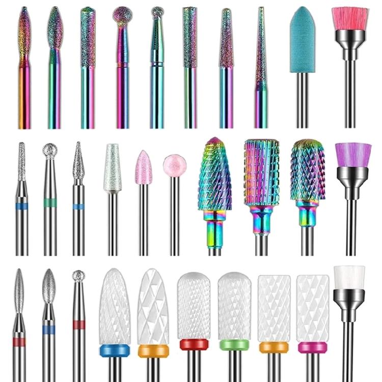 

30Pcs Safety Professional Rotary Burrs Polish Nail File Bit for Acrylic Nails 1