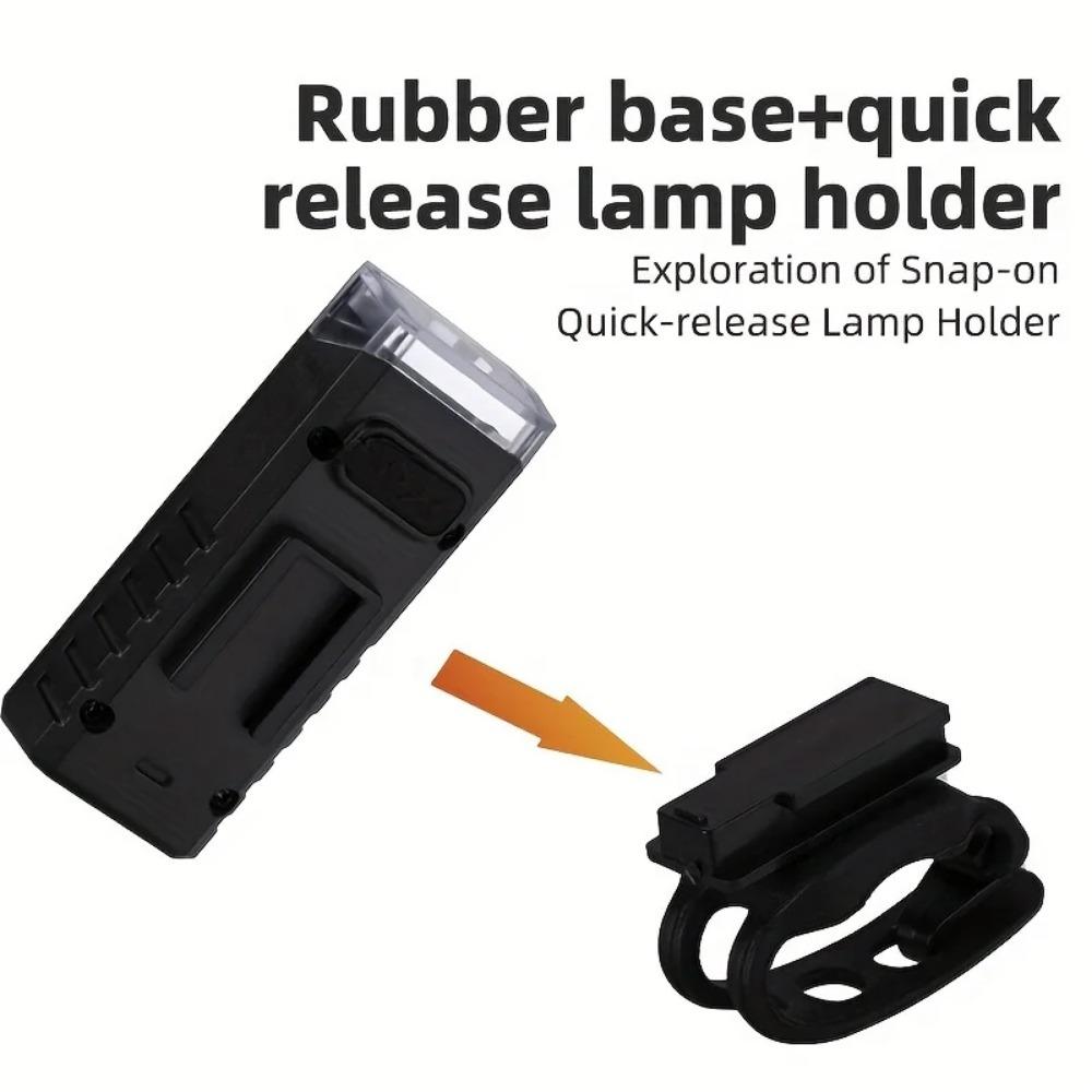 USB Rechargeable LED Bicycle Headlight - High Brightness, Easy to Install, ABS Material, Ideal for Night Riding