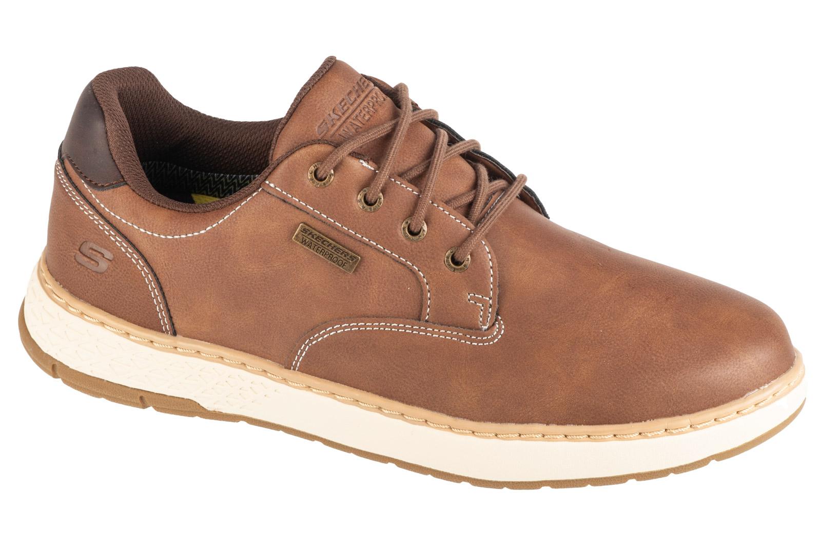 Skechers Garlan - Pryor, Herren Braune Sneaker 41, 5 Braun