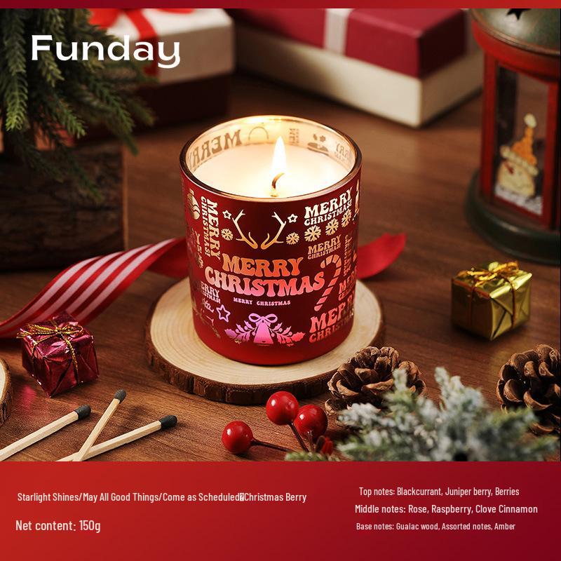 Holiday Laser-Cut Soy Wax Scented Candle - High-End Christmas Ornament & Party Favor