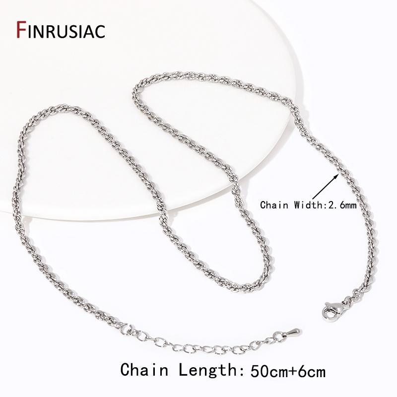 

Wholesale 18K Gold Plated Brass 2.6 mm Braided Twists Necklace Chain Link Curb Chain For DIY Necklace Making Findings 1 Pcs