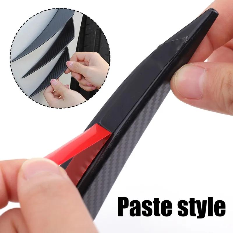 Car Front Rear Bumper Strip Universal Lip Spoiler Diffuser Splitter Scratch Protector Extension Carbon Fiber Winglets Side Skirt