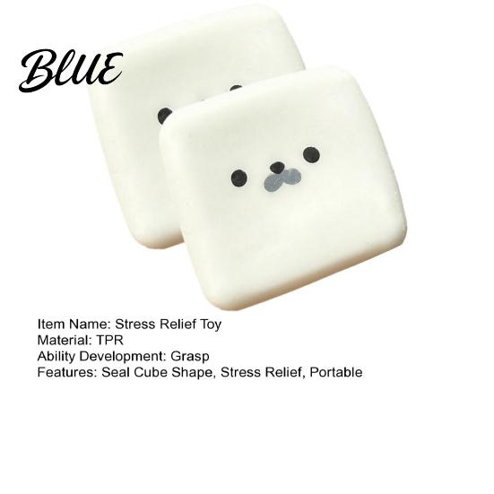 Shapeable Stress Toy 1/2/3Pcs Relief Seal Cube Slow Rising Animal Squeeze Pinch Focus Aid Anti-anxiety Hand Relaxation Portable Ball