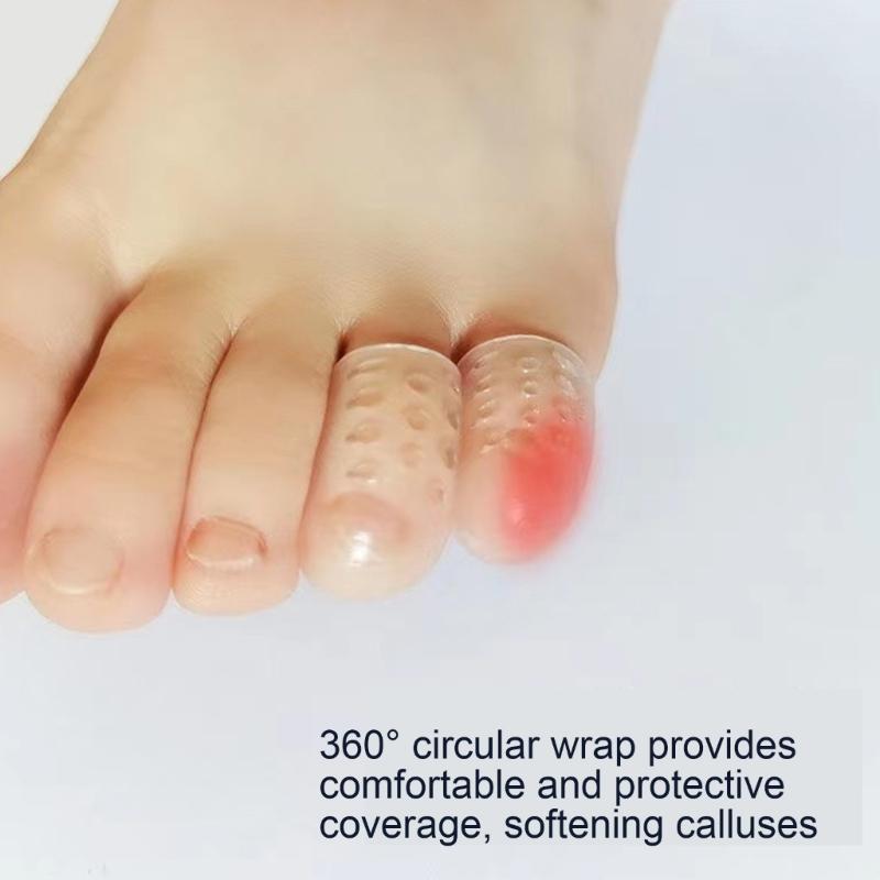Shock Absorbing Toe Guards Flexible Fit Cover For Running Gym Sports And Daily Foot Pains Relief Light Design 10pcs