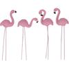 Flamingo Yard Statue, Resin Material 4 Pcs Cute Flamingo Gifts Fine Details for Patio