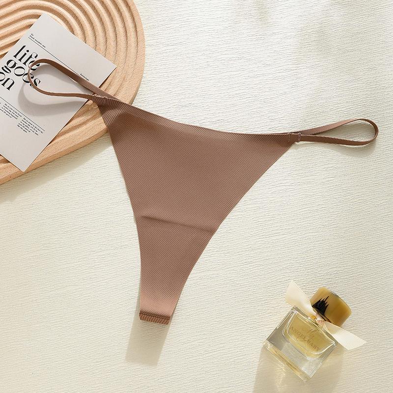 Traceless Sexy Thin Strap Buckle T-pants Girls Fitness Underwear, One-piece Cotton Crotch Women's T-character