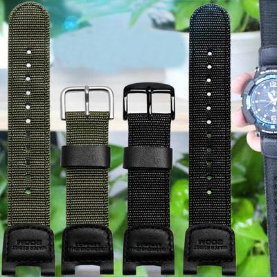 Canvas Watch Bracelet Band for Casio G-shock SGW-100-1V SGW-200 100B GW-3500B 3000B Sport Nylon Waterproof Strap Notch Watchband