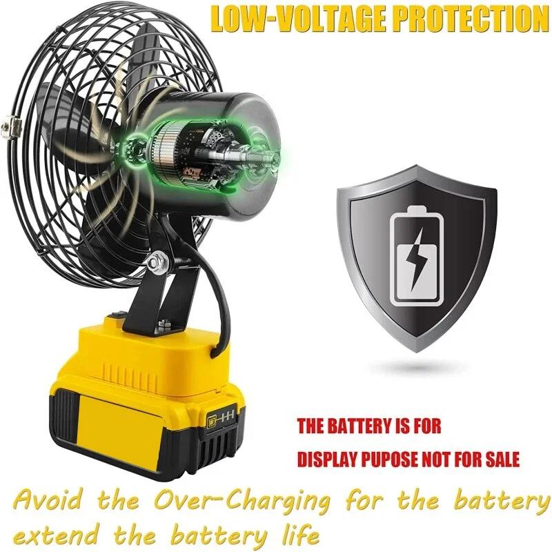 NEW Portable Strong Wind Fan For Milwaukee/Dewalt/Makita 20V 18V Li-Ion Battery 2-Speed Cooling Fan for Outdoor Working Camping