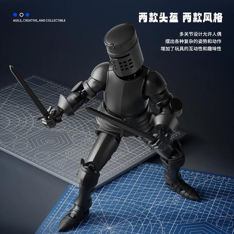 New Knight Lucky Doll 13 Joints Building Blocks Movable 3D Printed Doll Toy 3Rd Generation Dummy Diy Decompression