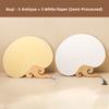 Thiened Blank Xuan Paper Calliaphy Fan DIY Material Kit Hand-Painted Cultural Creative Fan round ape Bamboo Frame