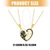 Comfort Couple Necklaces Featuring Adorable Cats Black and White Design Metal Neck Chain Jewelry for Him and Her