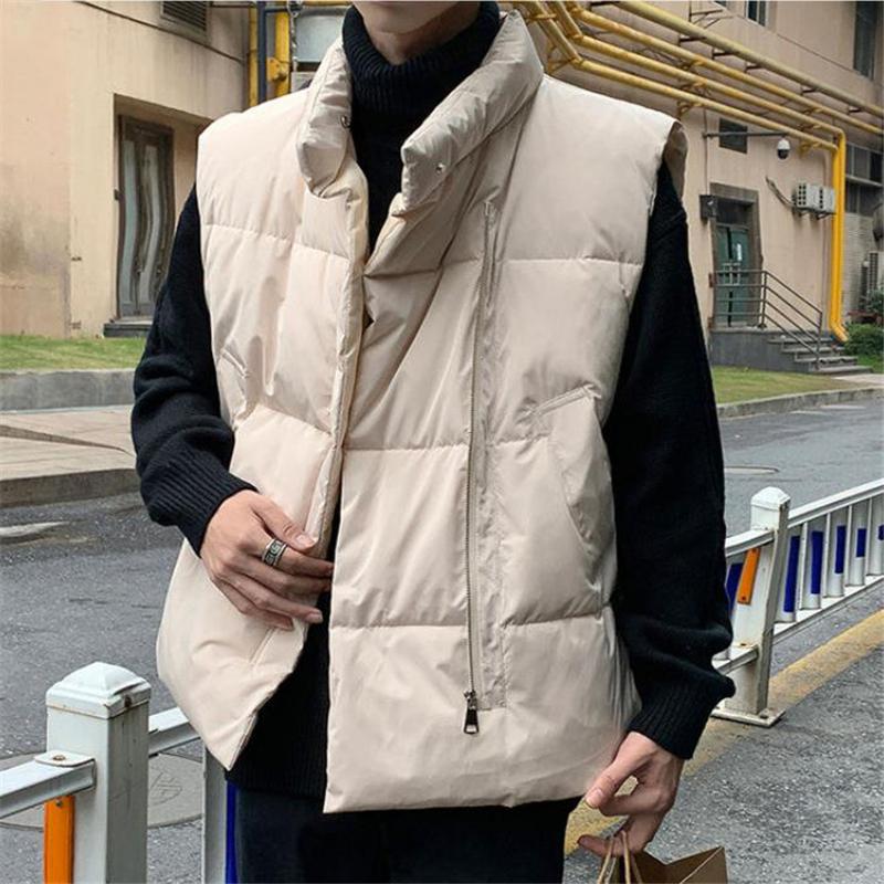 Men Jacket Vest Autumn Winter Fashion Warm Thick Cotton Coats Leisure Streetwear Loose Outerwear Male Sleeveless Vest 2024