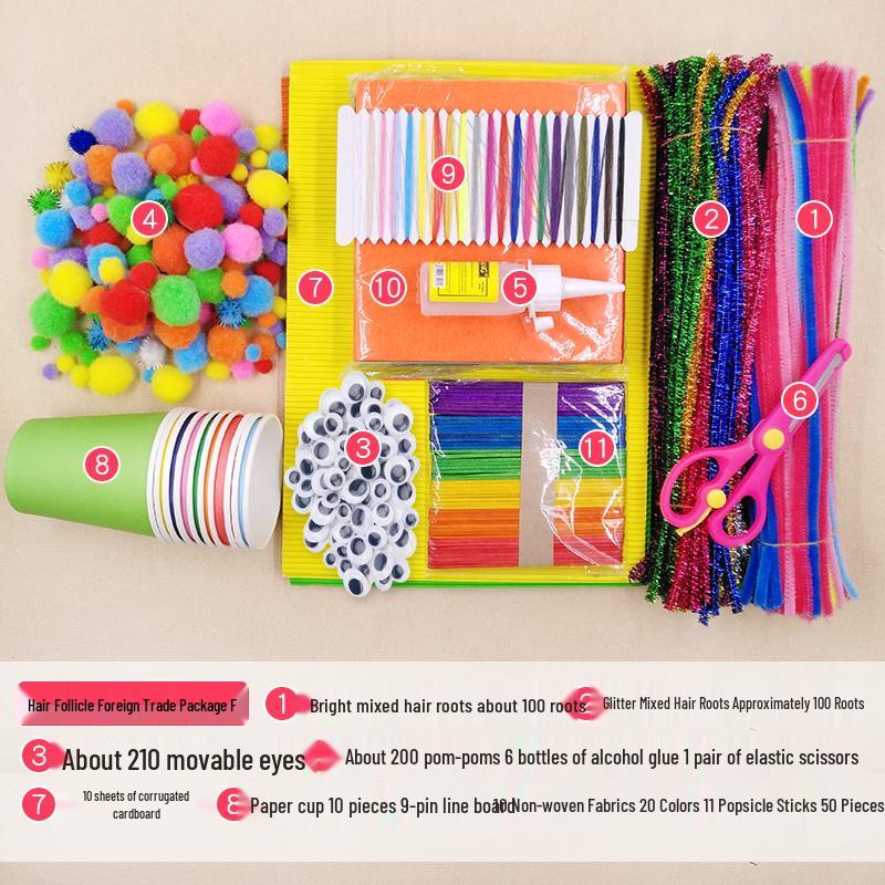 Colorful DIY Chenille Pipe Cleaner Bouquet - Plush, Handmade Spring Craft Pack In Macaron Shades for Children