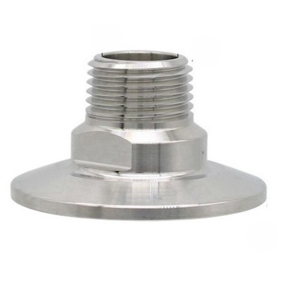 Milling Opposite Edge 1/4" 3/8" 1/2" 3/4" 1" NPT Male 1.5" 2" Tri Clamp SUS 304 316 Stainless Steel Sanitary Pipe Fitting Brew