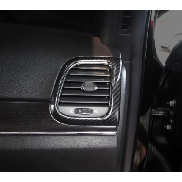 Carbon Fiber Dashboard Air Vent Outlet Cover Trim For Jeep Grand Cherokee 11-20
