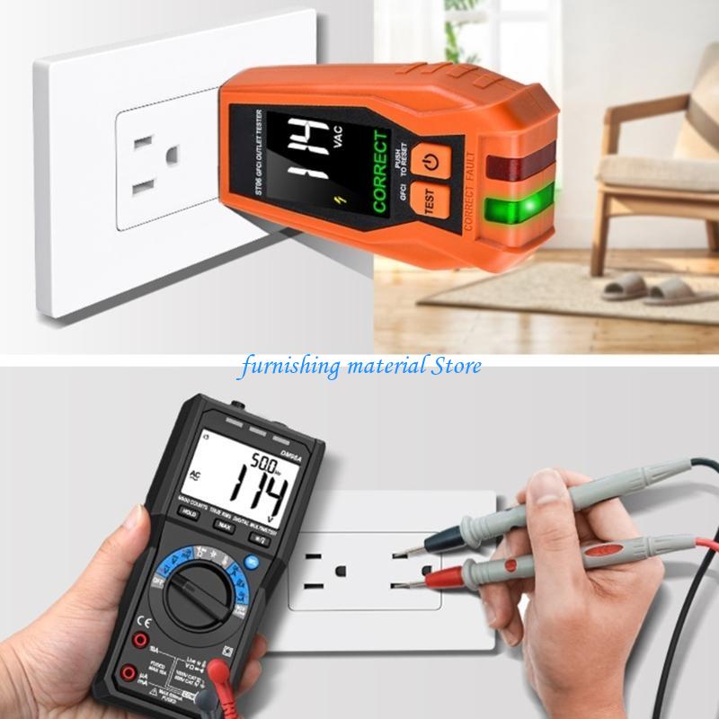 Y5GD GFCI Outlet Tester Receptacle Tester for GFCI Electrical Outlets Plug Tester