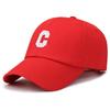 C Letter Embroidery Baseball Cap Sun Protection Peaked Cap Breathable Outdoors