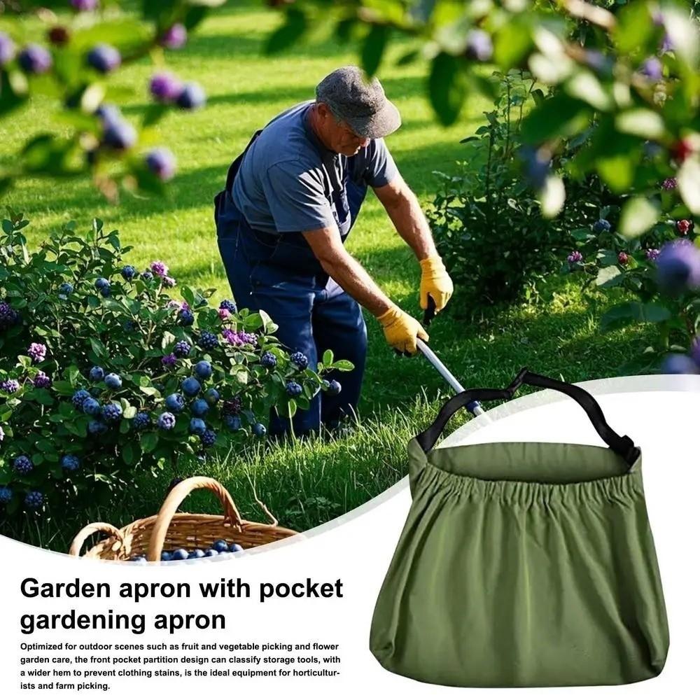 Wide Opening Garden Harvest Apron Large Capacity Vegetable Storage Bags Egg Collecting Pouch  Herbs