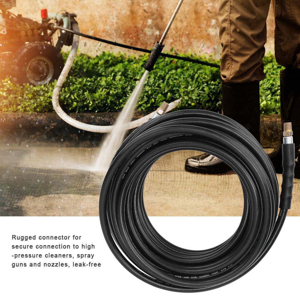 Pressure Washer Sewer Jetter Kits Accessories 14in NPT 5800PSI 15 Meters Rubber Hose