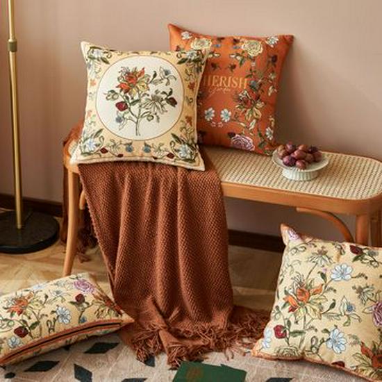 American Style Embroidered Animal Pillowcase: Office, Sofa, and Bedside Cushion Cover