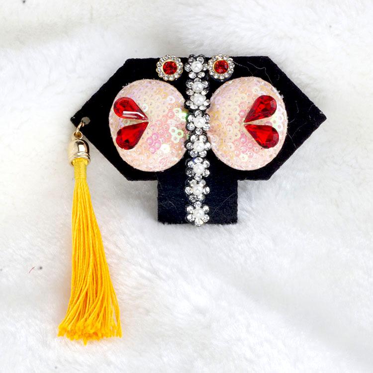 Handmade Plaid Frog Hair Clip for Pets - Suitable for Dogs like Yorkshire, Maltese, Shih Tzu