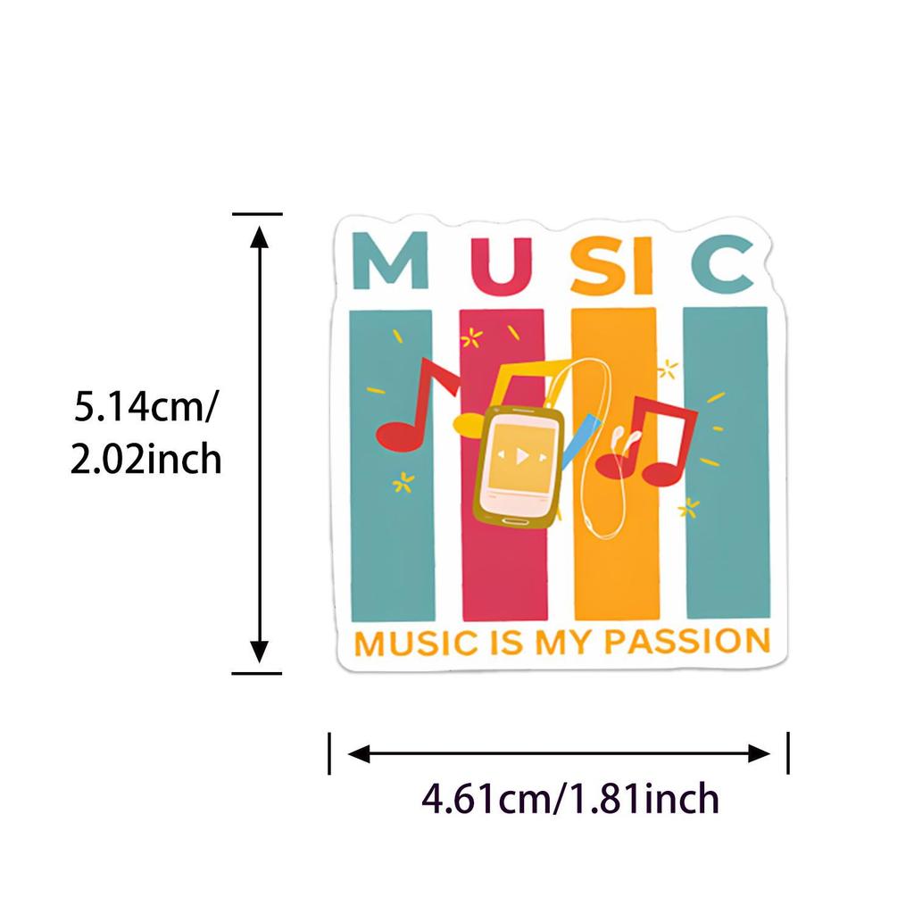 50 Trendy Graffiti Music Cultural Stickers for Laptops & Phone Cases