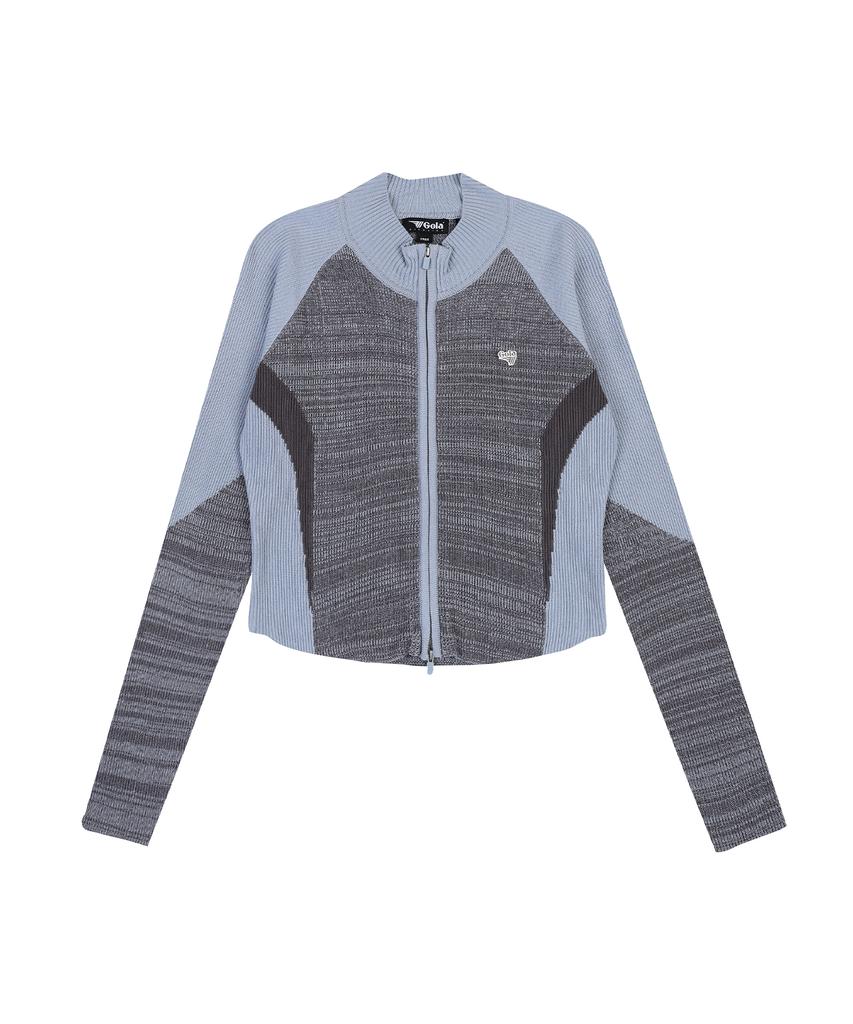 Gola W Sporty Color Block Knit Zip-Up [Sky Blue]