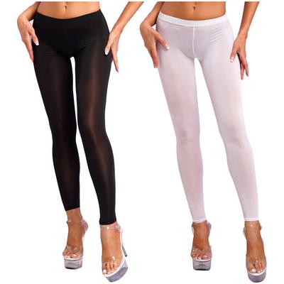 Leggings Ajustados Elásticos de Cintura Baja con Abertura en el Trasero para Mujer