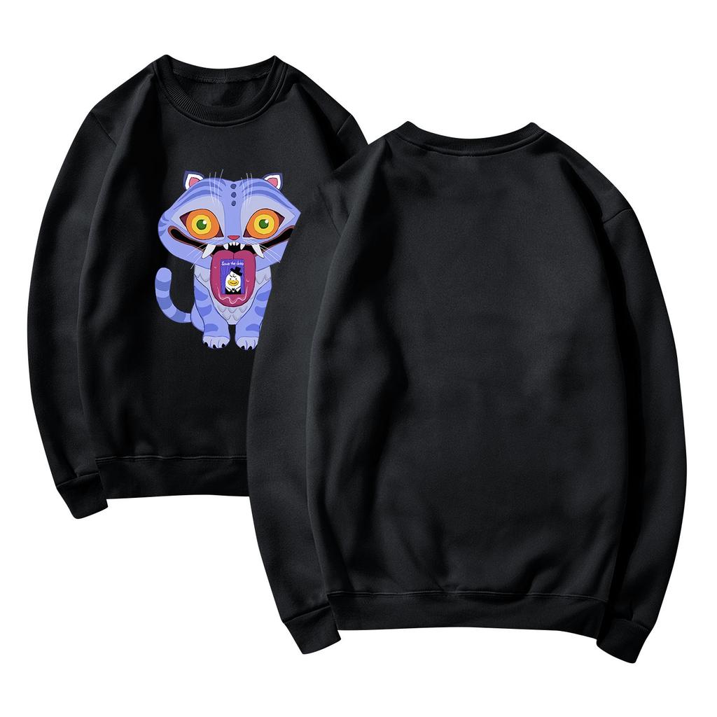 Damemote Casual Langermet trykt rundhals sweatshirt topp