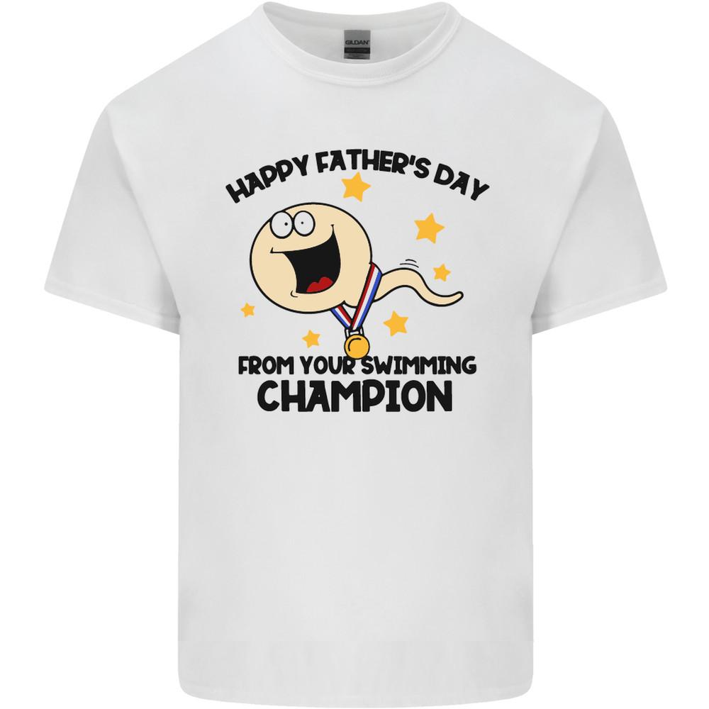 Swimming Champion Funny Fathers Day Dad Mens Light Cotton T-Shirt Unisex T-Shirt XL