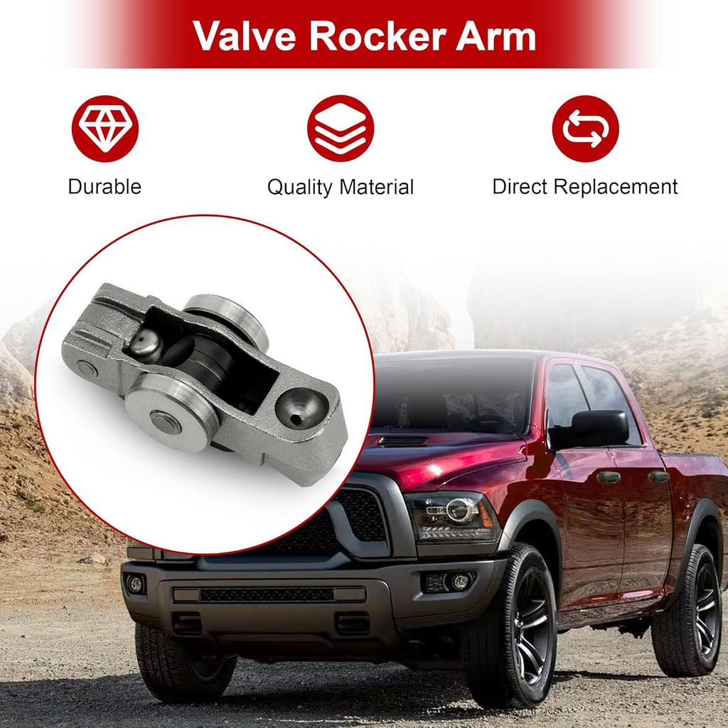Valve Rocker Arm Left Or Right 5047896AD for Chrysler Pacifica, Dodge Durango, Jeep Wrangler, Grand Cherokee, Ram ProMaster 1500 3.6L
