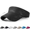 Summer new style plain extended brim sun protection open-top hat, outdoor sports perforated sun-shading baseball cap, quick-dry