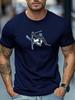 Mens Skiing TShirt Extreme Ski Sports Print Short Sleeve Round Neck Breathable Soft Oversized Daily Wear TShirt